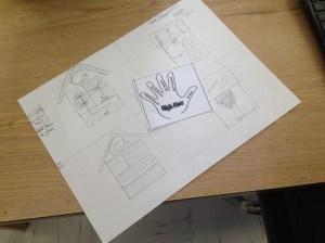 Students designed on paper before using Google Sketchup