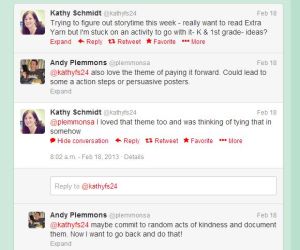 Kathy and I brainstormed on Twitter.