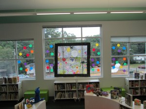 Ms. Kelly Hocking's class mural inspired by Chuck Close