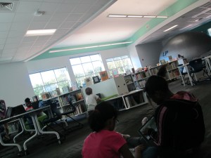 Star lab, checkout, computer/iPads were all used simultaneously in our space