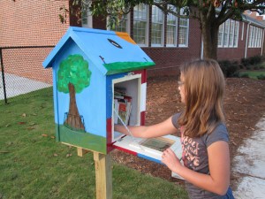 Refilling the Barrow Little Free Library