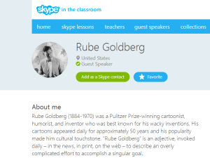 Rube Goldberg Skype in the classroom