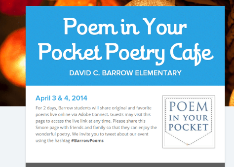 Poem in Your Pocket Poetry Cafe   Smore