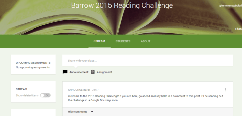 Barrow 2015 Reading Challenge